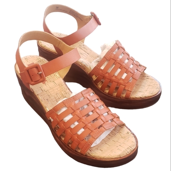 Kork-Ease Shoes - Korks Marley Strappy Wedge Sandal Orange Cinnamon NEW Womens